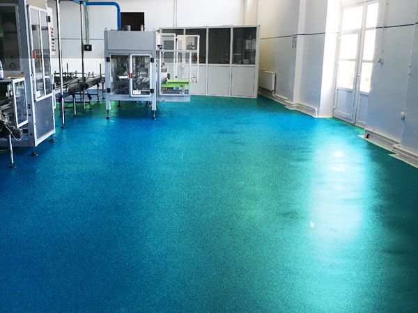 Pardoseală epoxidică sanitară în bucătărie